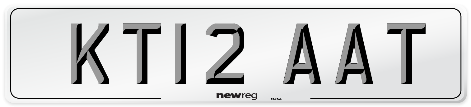 KT12 AAT Number Plate from New Reg